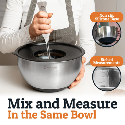 Priority Chef bowls with airtight lids keeping ingredients fresh longer