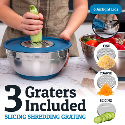 Priority Chef airtight lids lock in freshness for meal prep.