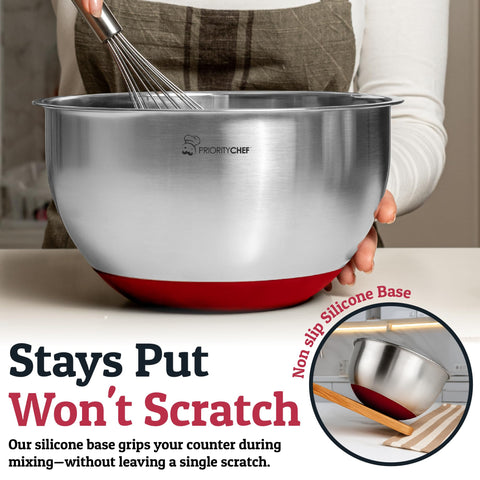 Priority Chef dishwasher-safe bowls for quick cleanup and rust resistance
