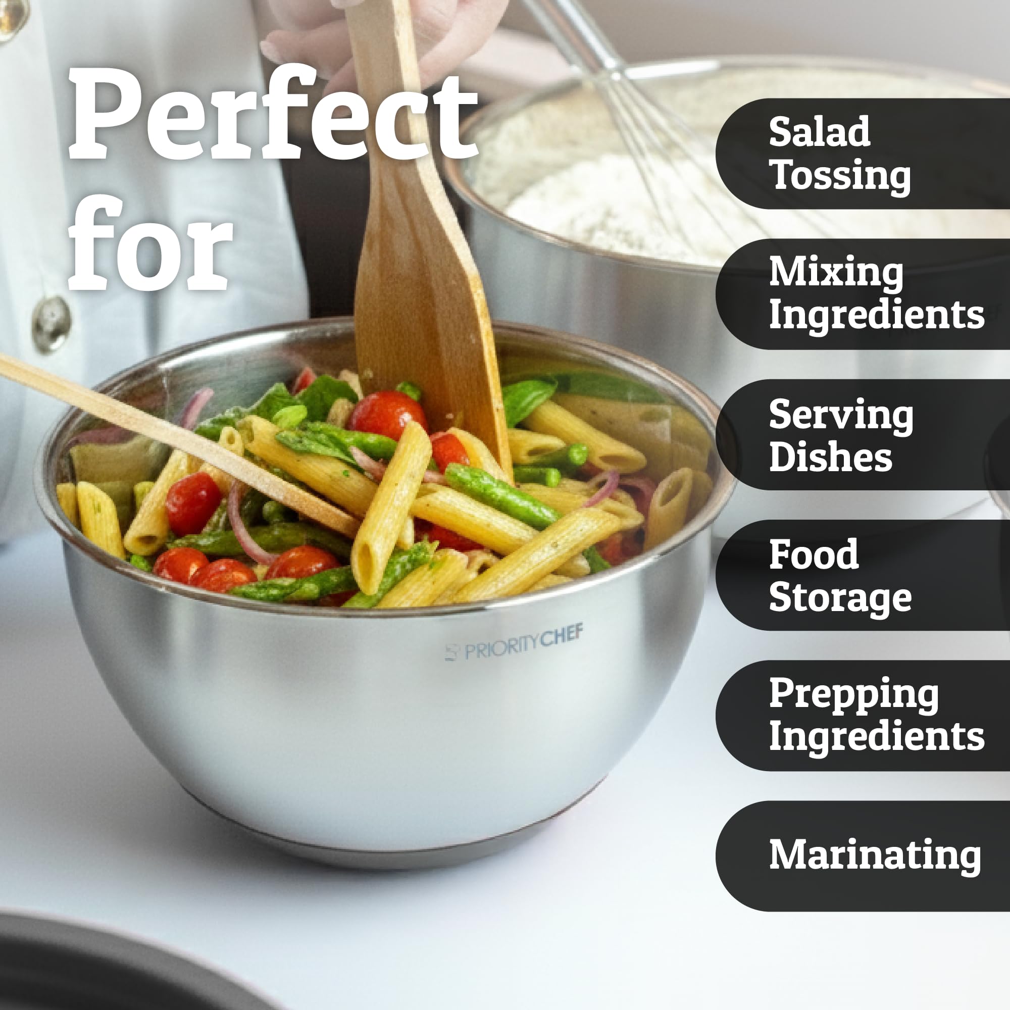 Priority Chef included graters help zest and grate ingredients efficiently.