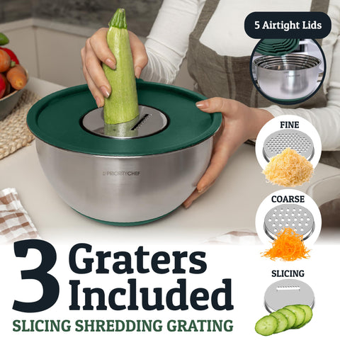 Priority Chef bowls feature inside measurement marks for precise prep.