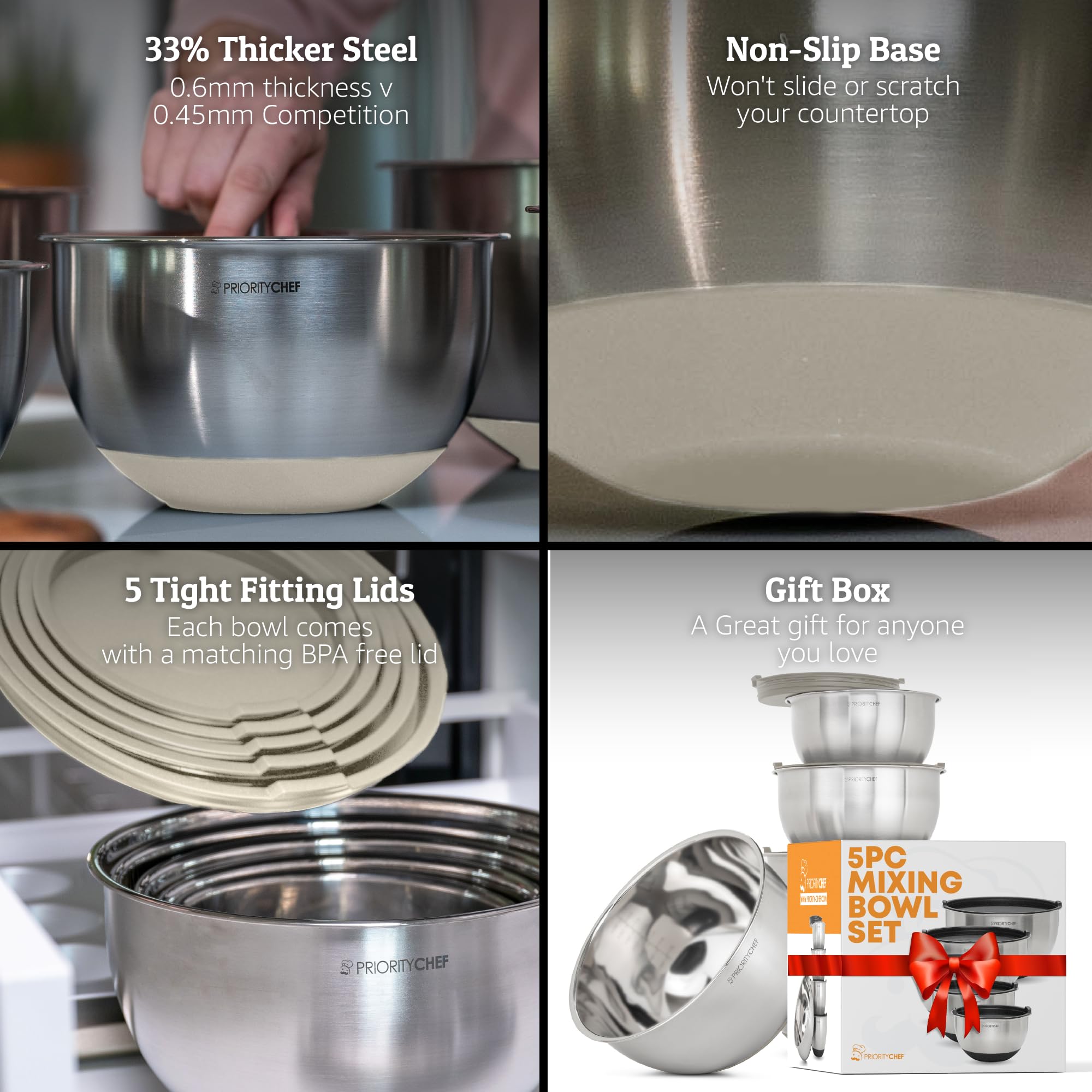 Priority Chef 1.5-quart bowl with airtight lid keeps ingredients fresh