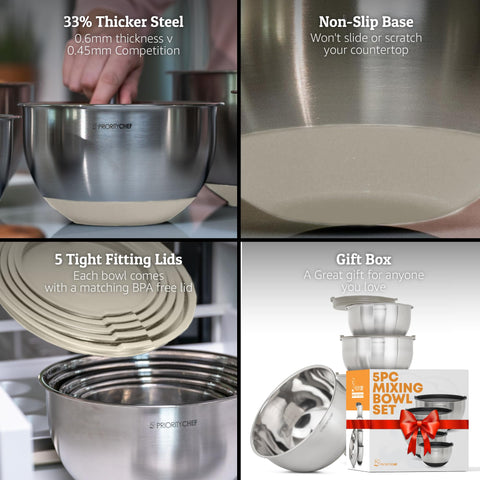 Priority Chef 1.5-quart bowl with airtight lid keeps ingredients fresh