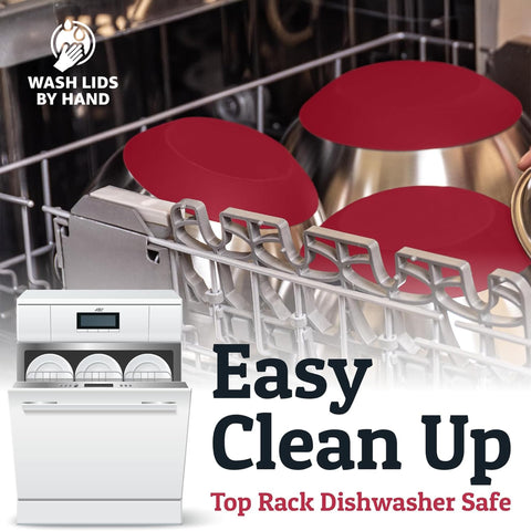 Priority Chef top-rack dishwasher safe bowls simplify cleanup after cooking.