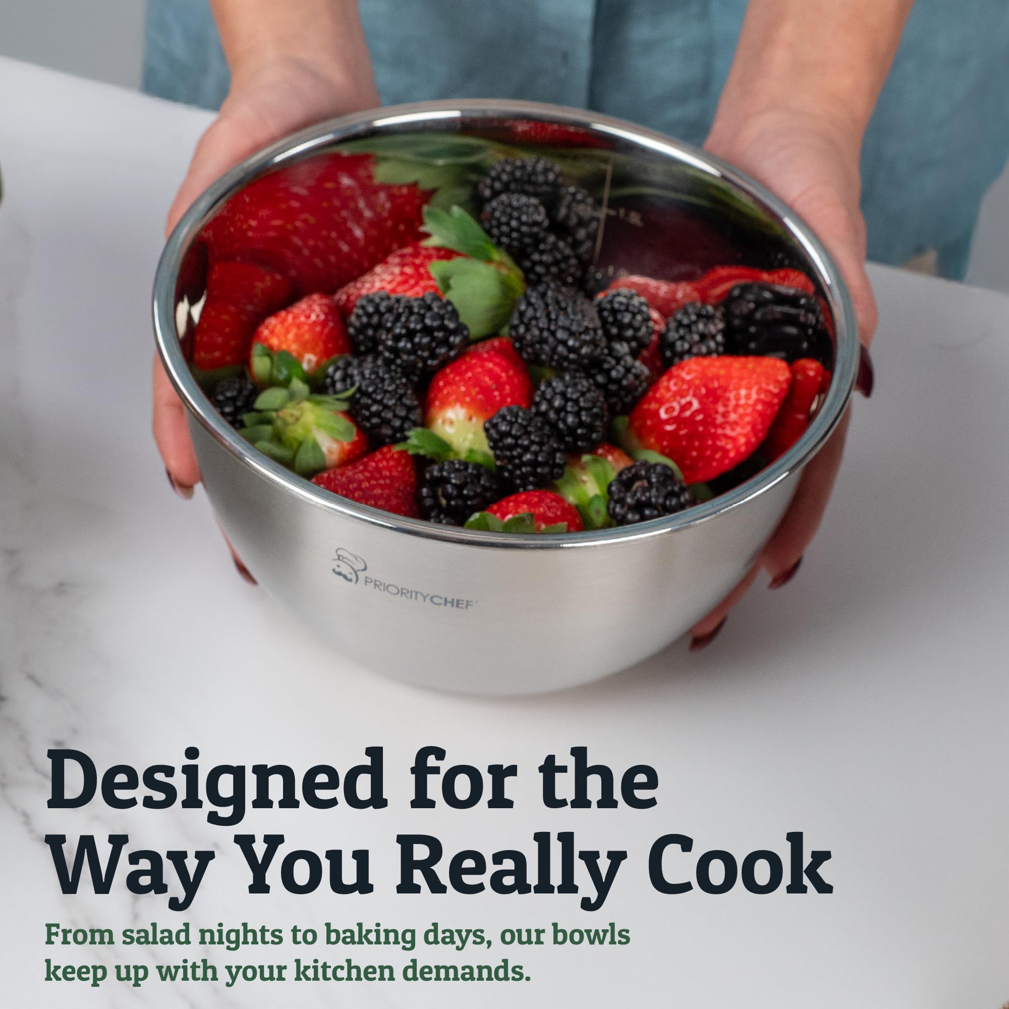Priority Chef space-saving design demonstrated in a tidy kitchen setup