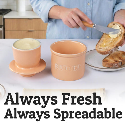 Priority Chef 1-1/3 sticks butter keeper fits daily use with easy access.