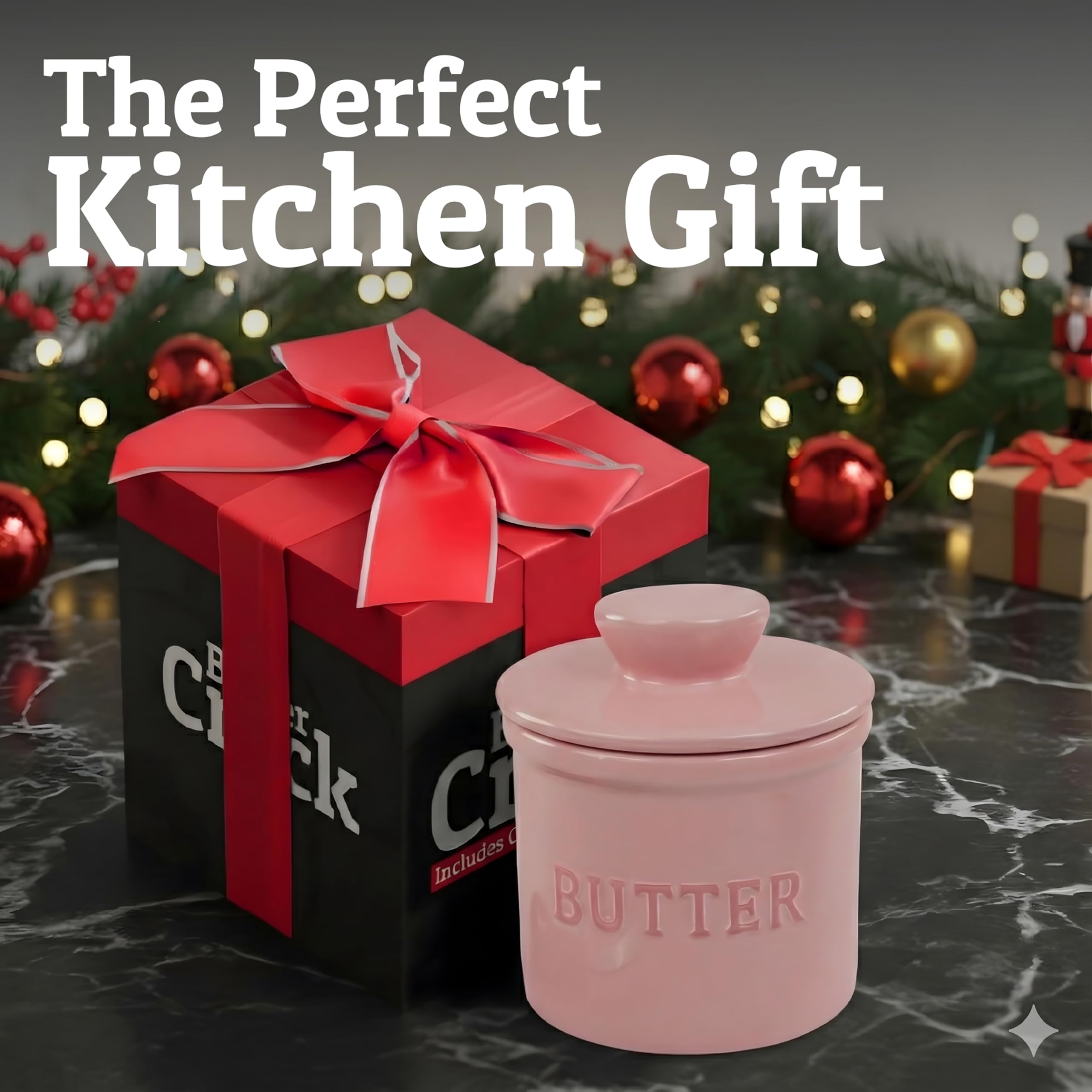 PriorityChef Butter Crock water-line design keeps butter fresh on the counter