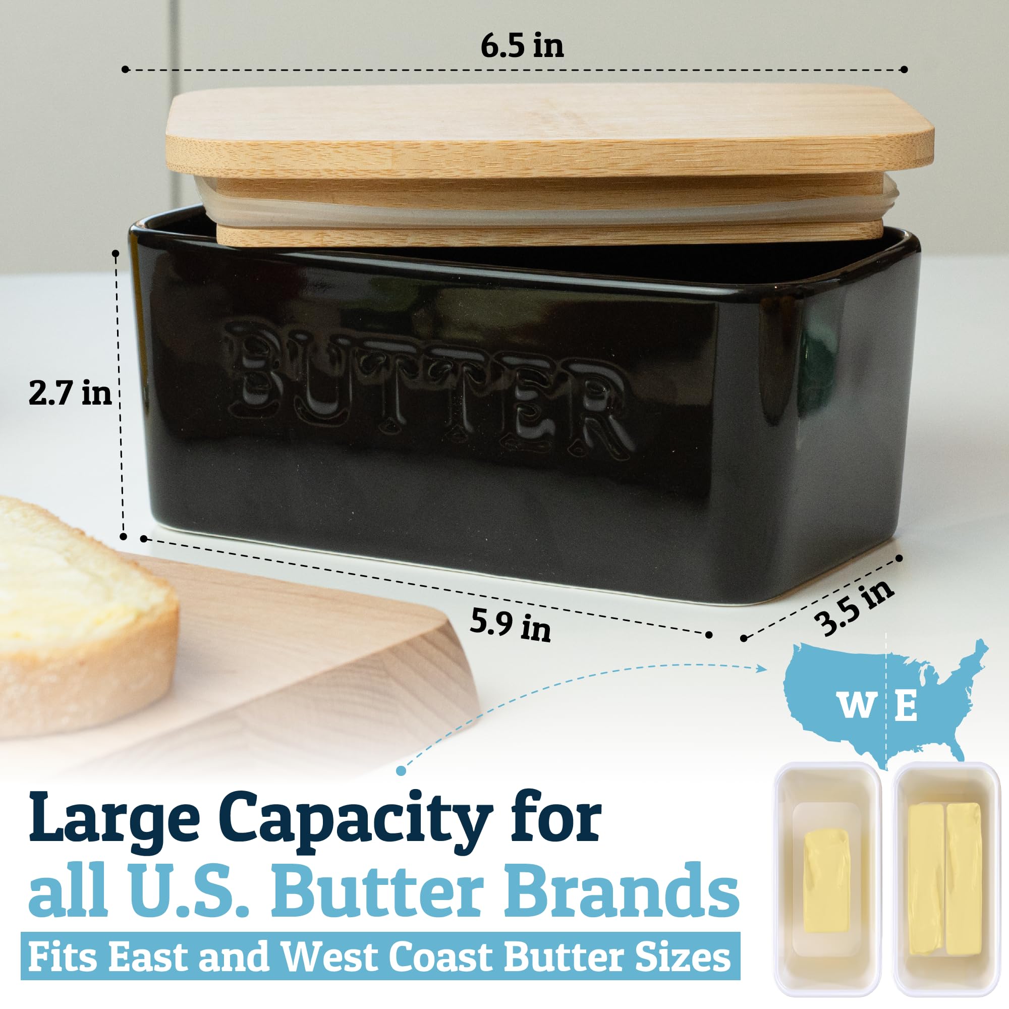 PriorityChef butter dish kept in fridge shows versatile storage.
