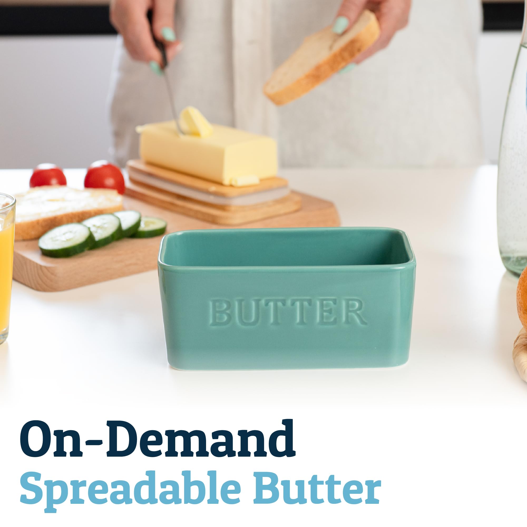 Priority Chef butter dish with multiuse storage for spices or snacks.