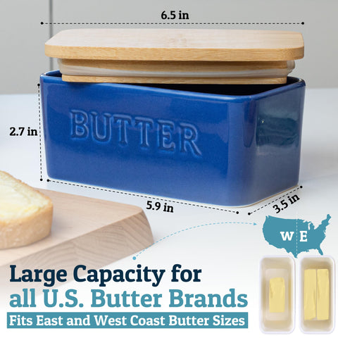 Priority Chef butter dish stores spices or cookies for quick countertop access.