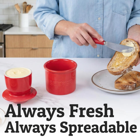 PriorityChef butter keeper holding 1-3 sticks for daily use