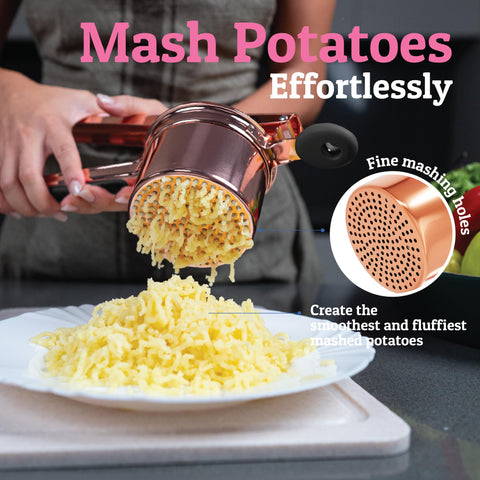 PriorityChef deep-basket ricer closeup shows generous capacity for fast prep.