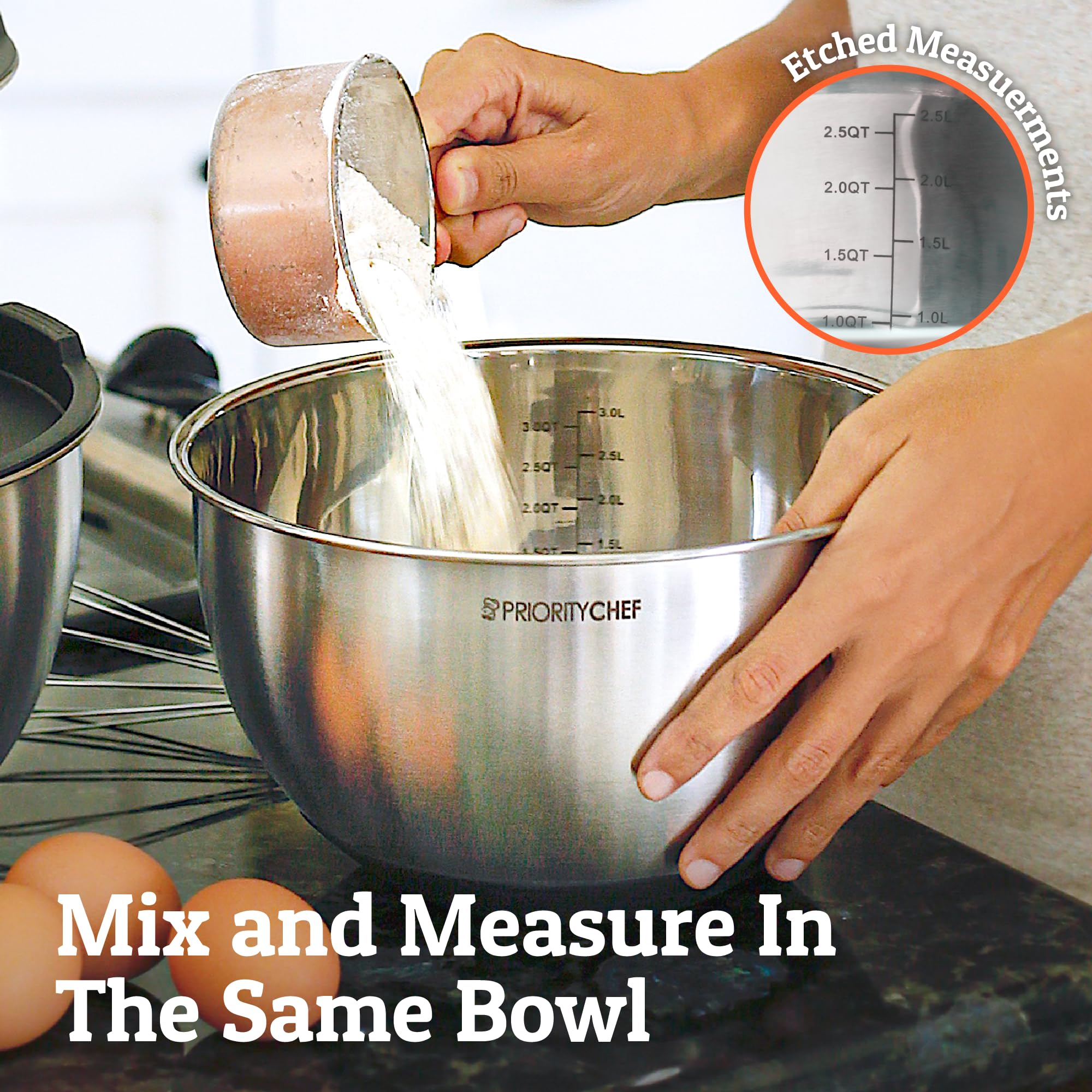 Priority Chef bowls shown on a dishwasher rack for easy cleaning