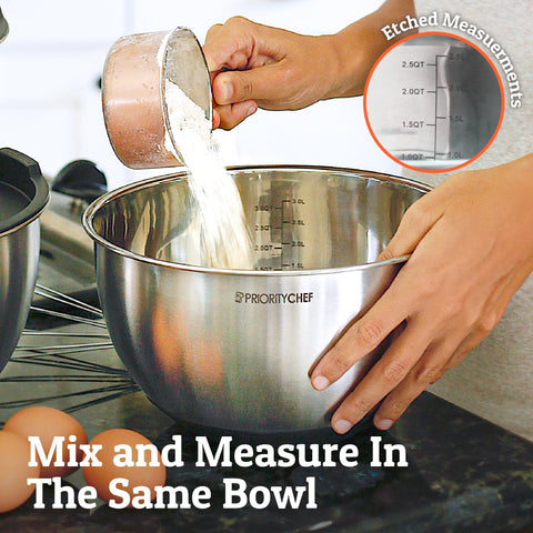 Priority Chef bowls shown on a dishwasher rack for easy cleaning