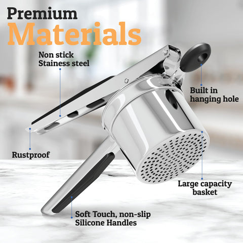 PriorityChef dishwasher-safe ricer simplifies cleanup after cooking.