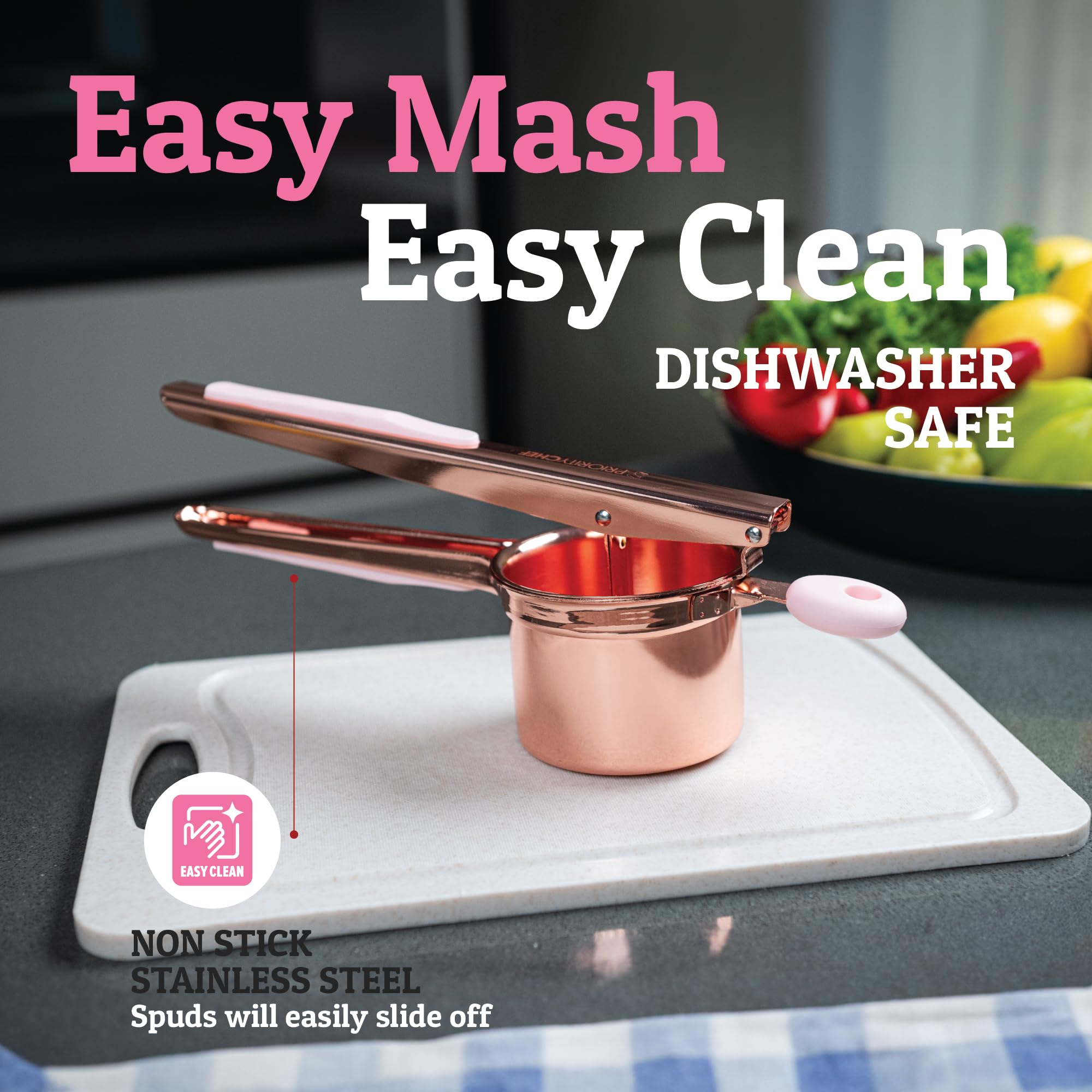 PriorityChef dishwasher safe design for quick cleanup after meals.