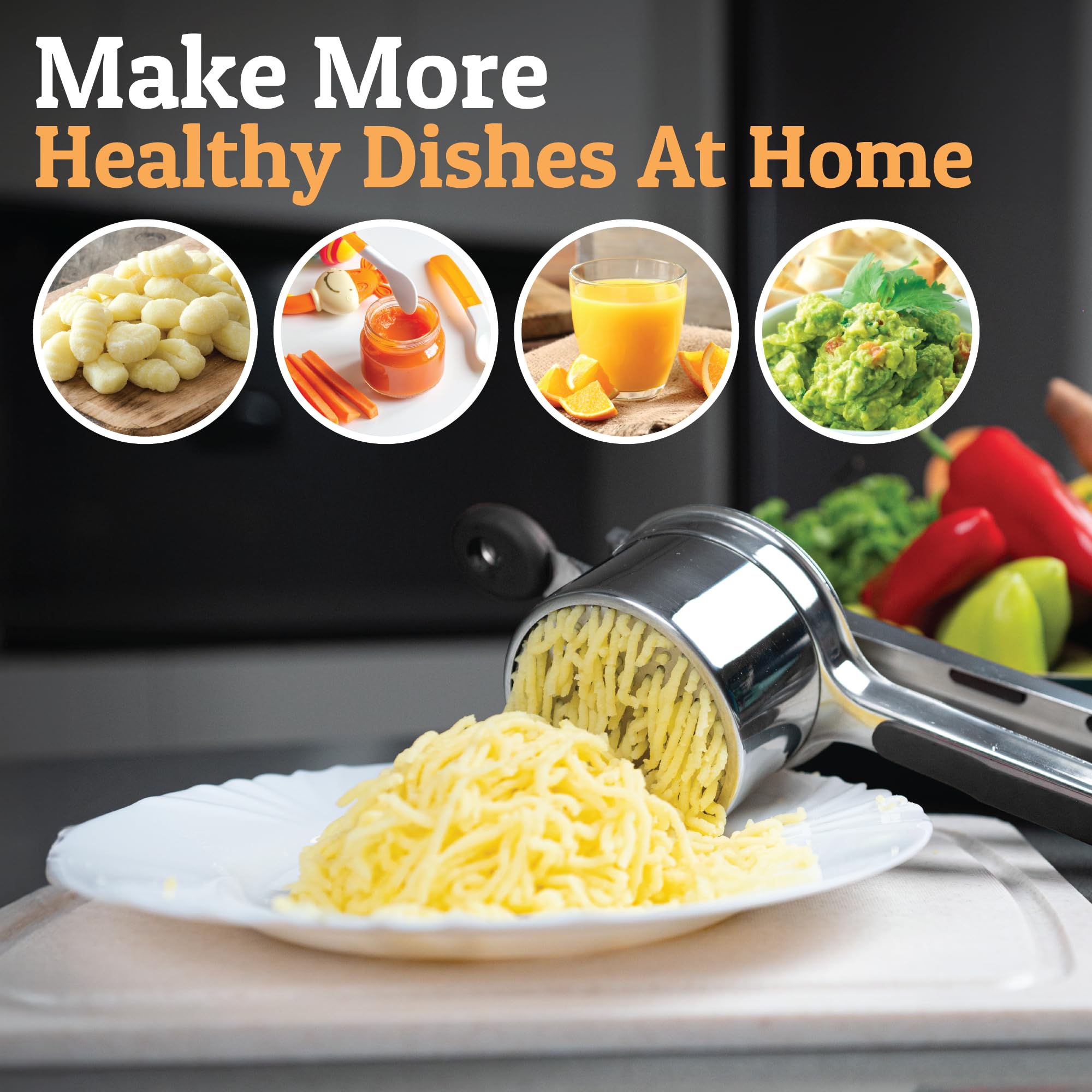 PriorityChef easy-clean surface helps residue slide off.