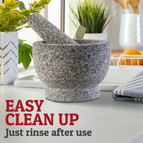 Priority Chef elegant stone mortar design fits modern kitchens