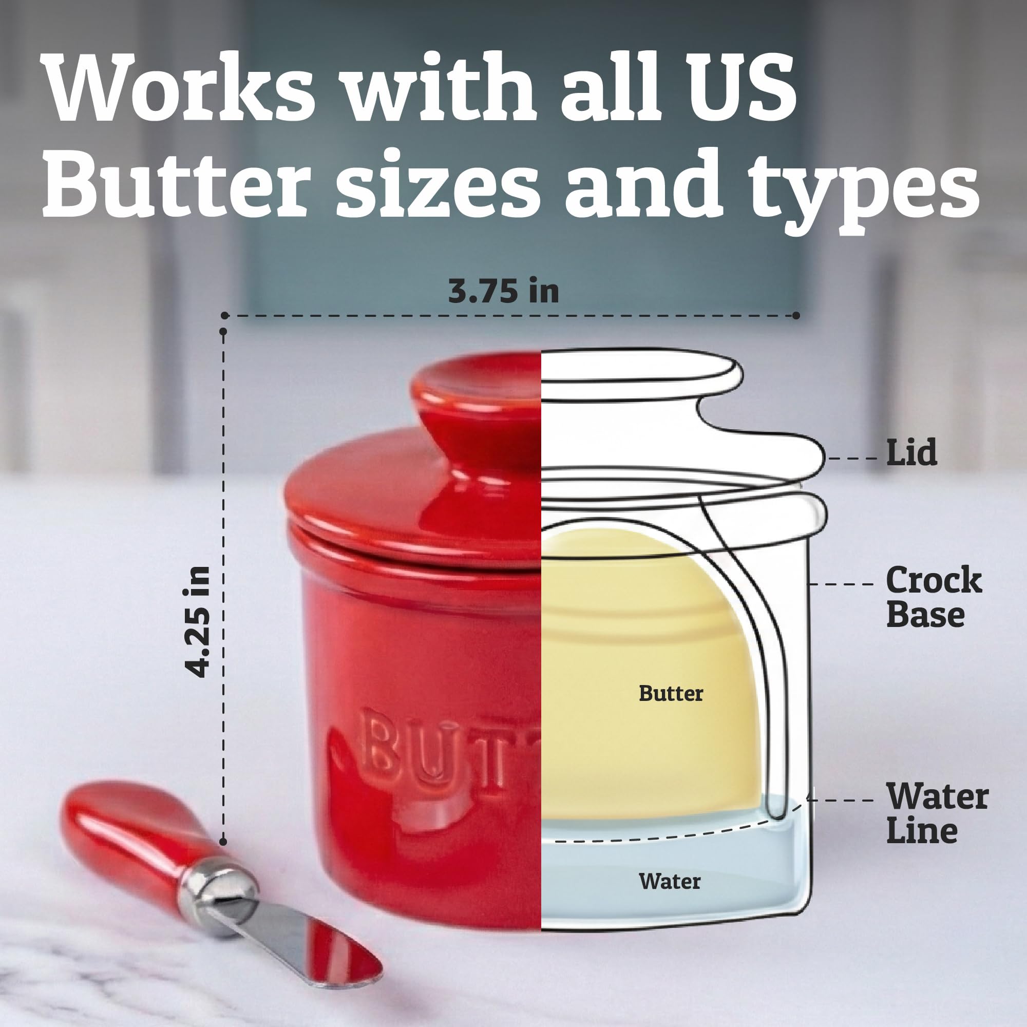 PriorityChef glossy red ceramic finish adds color to kitchen