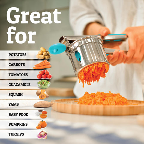 PriorityChef mashed potatoes ready in seconds with the three-disc system.