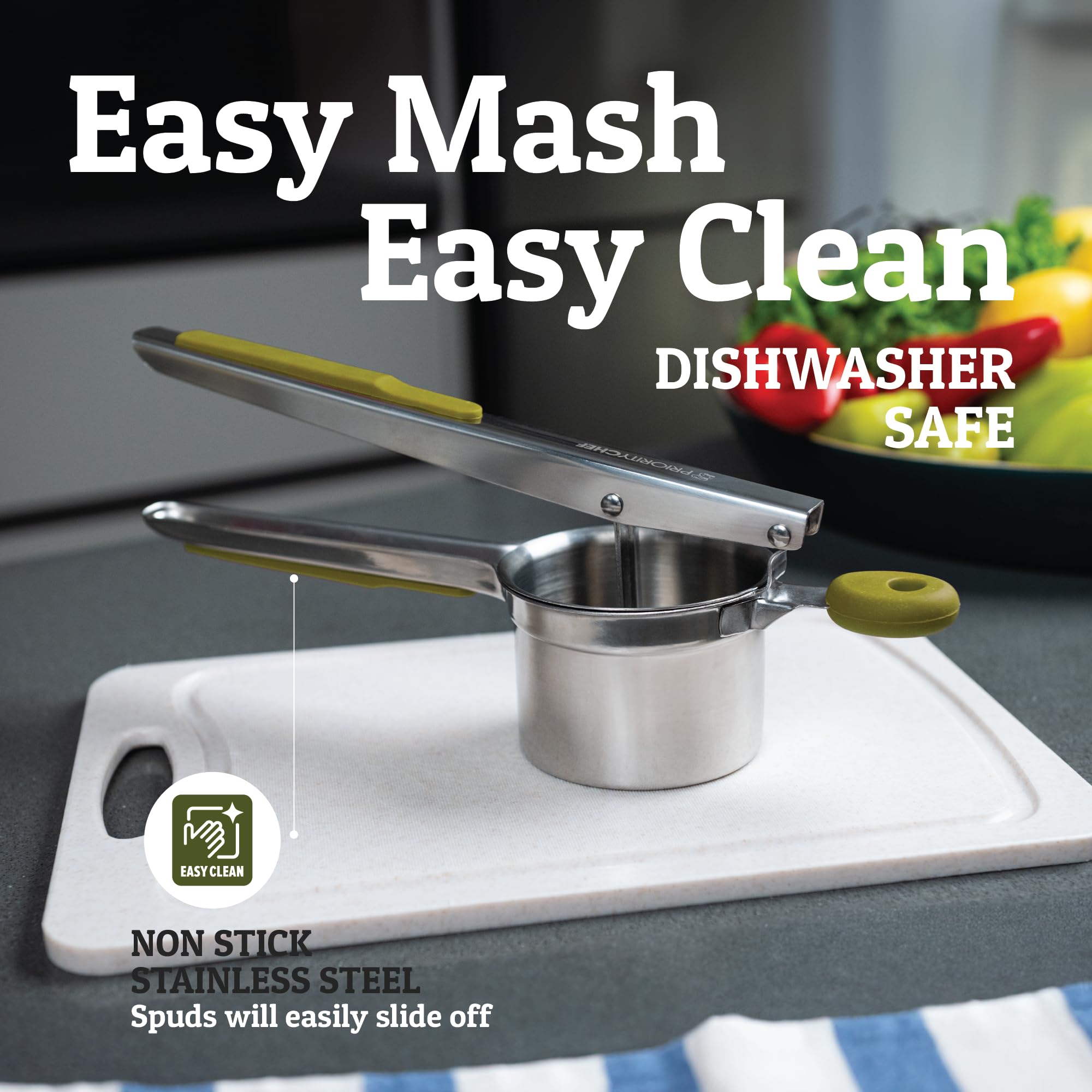 PriorityChef olive-green finish adds a stylish touch to your kitchen.