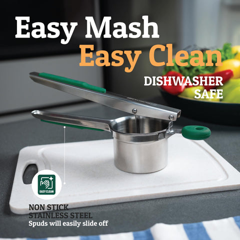 PriorityChef potato ricer is dishwasher safe for easy cleanup.