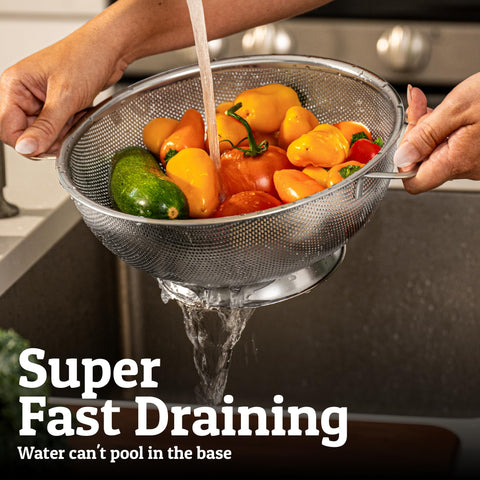 Priority Chef Premium 5Qt Colander sturdy kitchen essential for daily meals