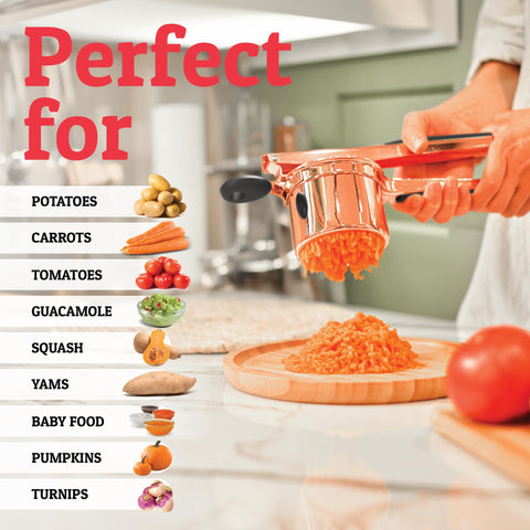 PriorityChef rose-gold and black finish adds stylish kitchen detail.