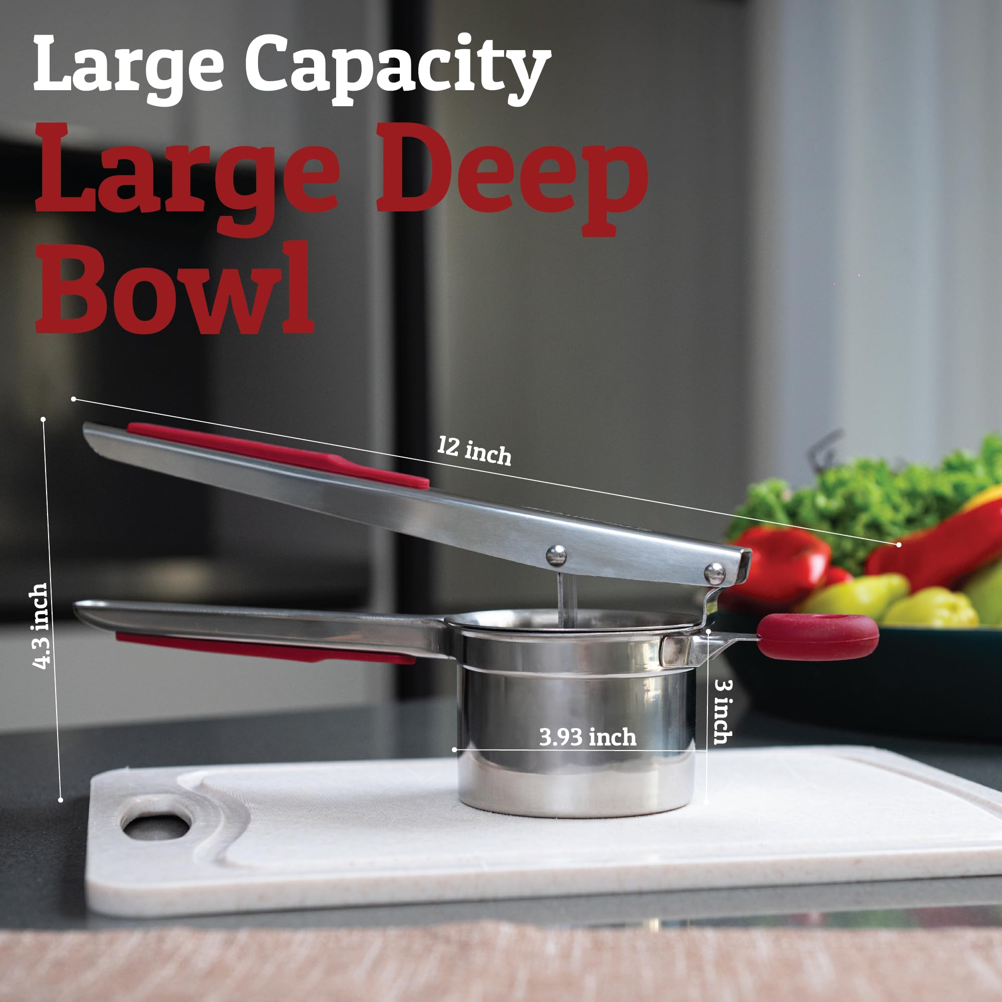 PriorityChef stainless steel construction delivers durable, rust-proof performance.