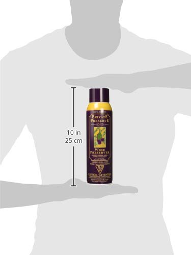 Four step Private Preserve spray process showing oxygen removal from bottle