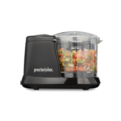 Proctor Silex 1.5 cup chopper bowl speeds everyday prep right on the counter.