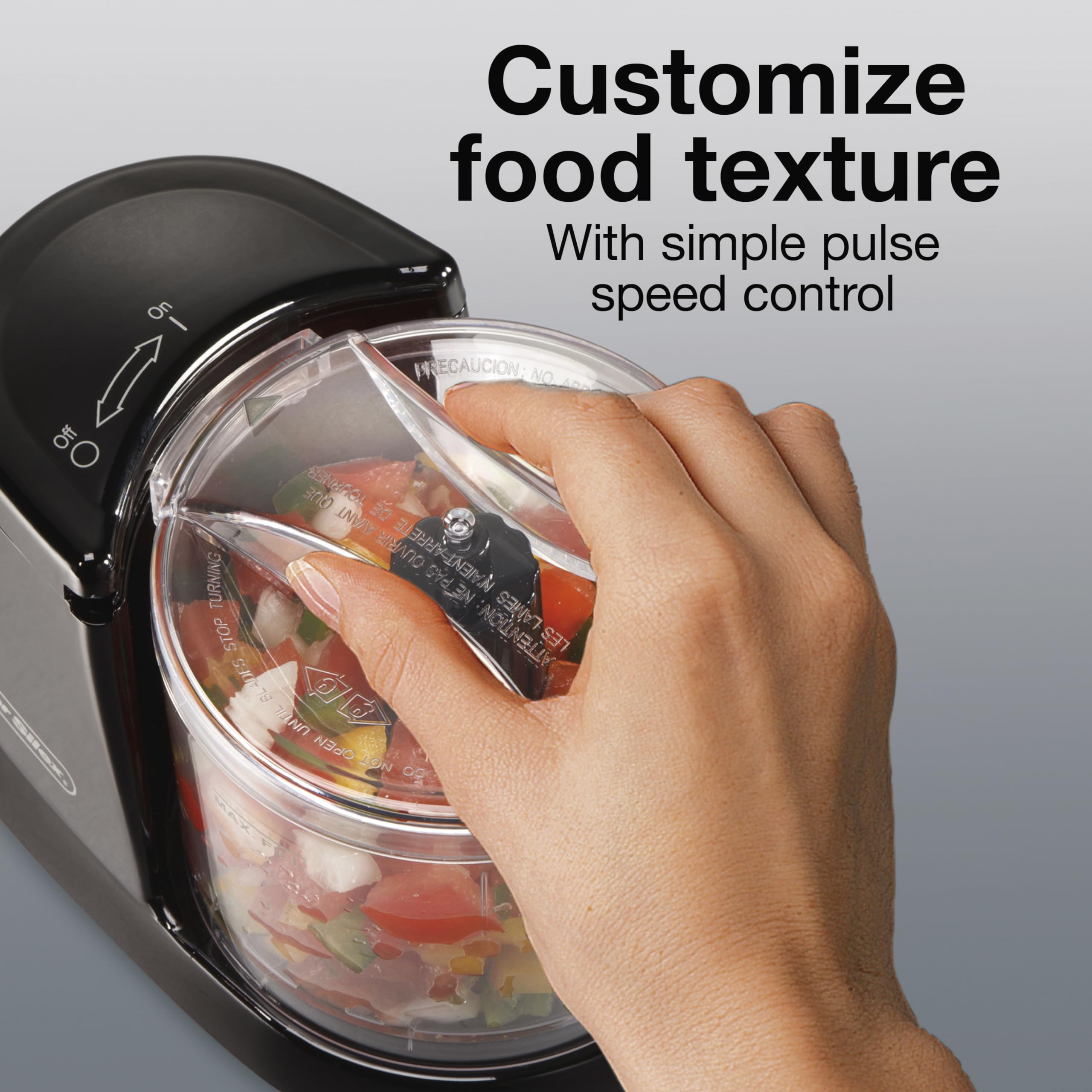 Proctor Silex chopper creates smooth salsa textures for fresh dips.