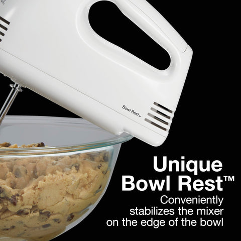Proctor Silex Easy Mix push-button beater eject for quick cleanup