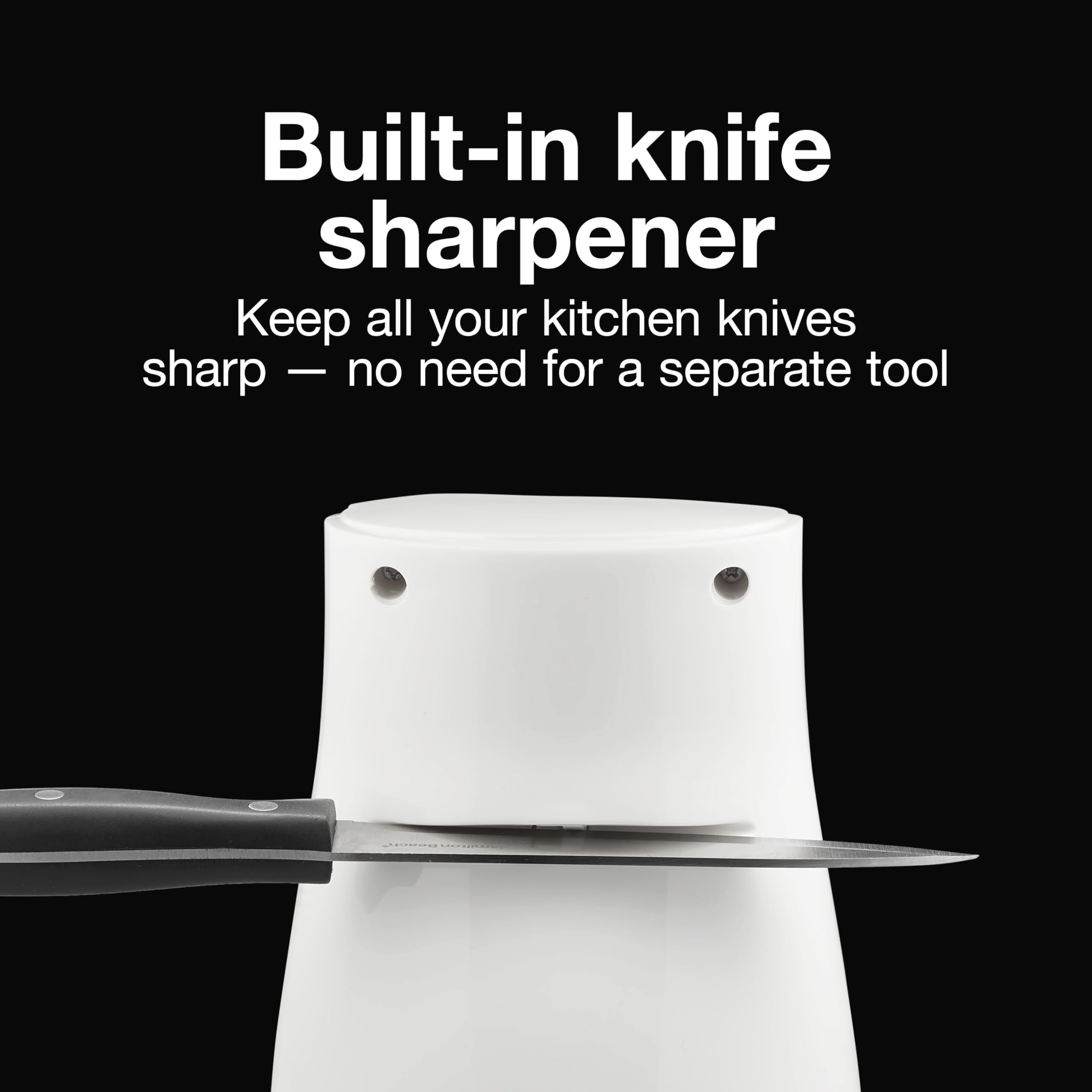 Proctor Silex power opener rear knife sharpener highlights convenient tool for sharp blades.