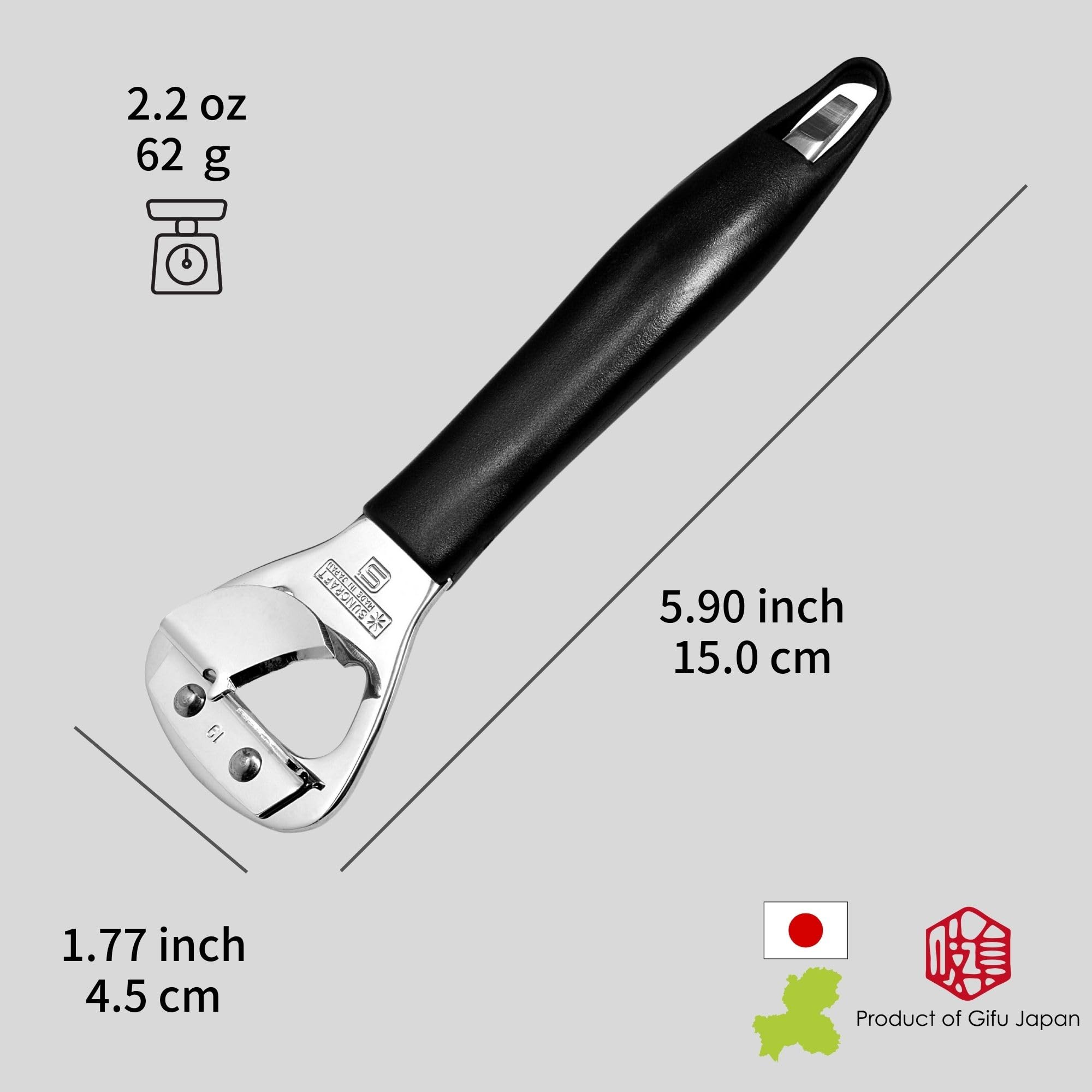 Product of Gifu Japan stainless steel bottle opener in action demonstrates durability