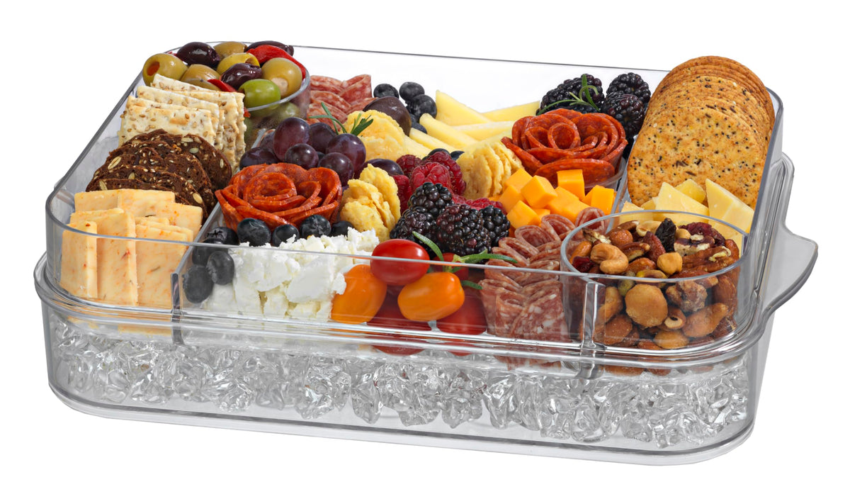 Prodyne Charcuterie On Ice top tray nest keeps foods crisp and chilled