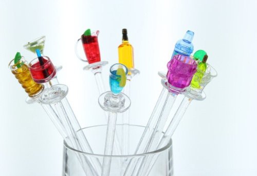 Prodyne Happy Hour Swizzle Sticks assorted colors spark conversation at gatherings.