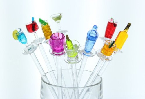Prodyne Happy Hour Swizzle Sticks set of ten for versatile entertaining.