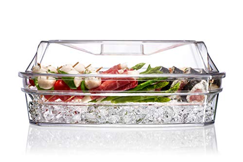 Prodyne Ice Party Platter nested design demonstrates compact storage after parties.