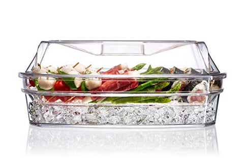 Prodyne Ice Party Platter nested design demonstrates compact storage after parties.
