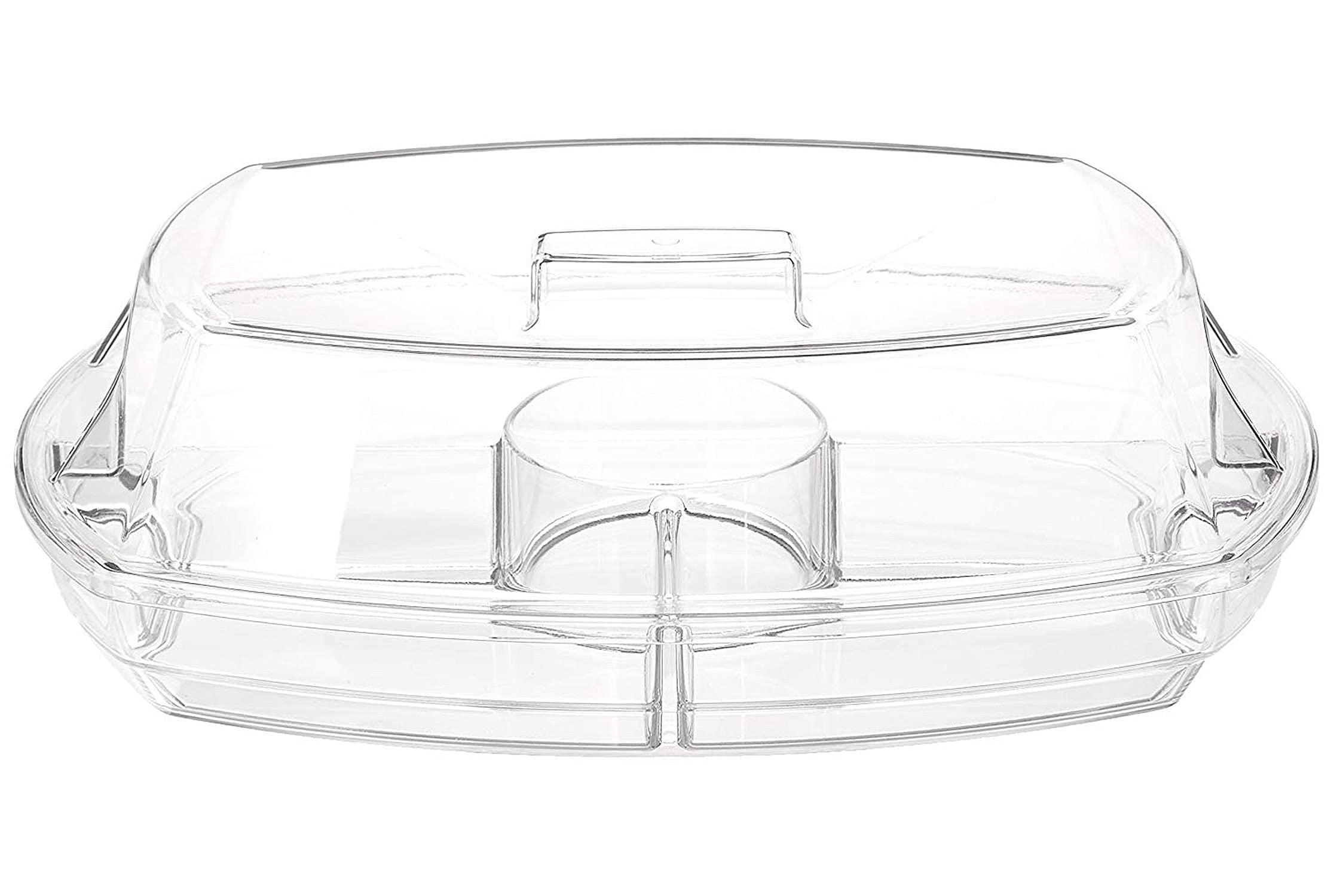 Prodyne SB-5 four-compartment tray offers organized presentation