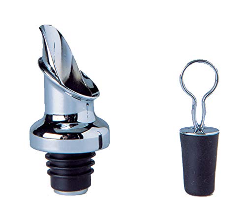 Prodyne chromed metal finish pourer stopper adds durability and style.
