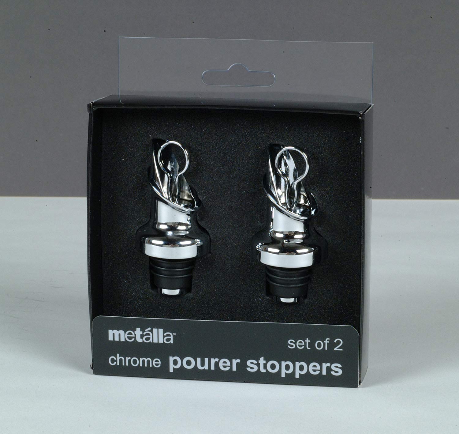 Prodyne wine stopper with easy to grasp hand loop for quick removal.
