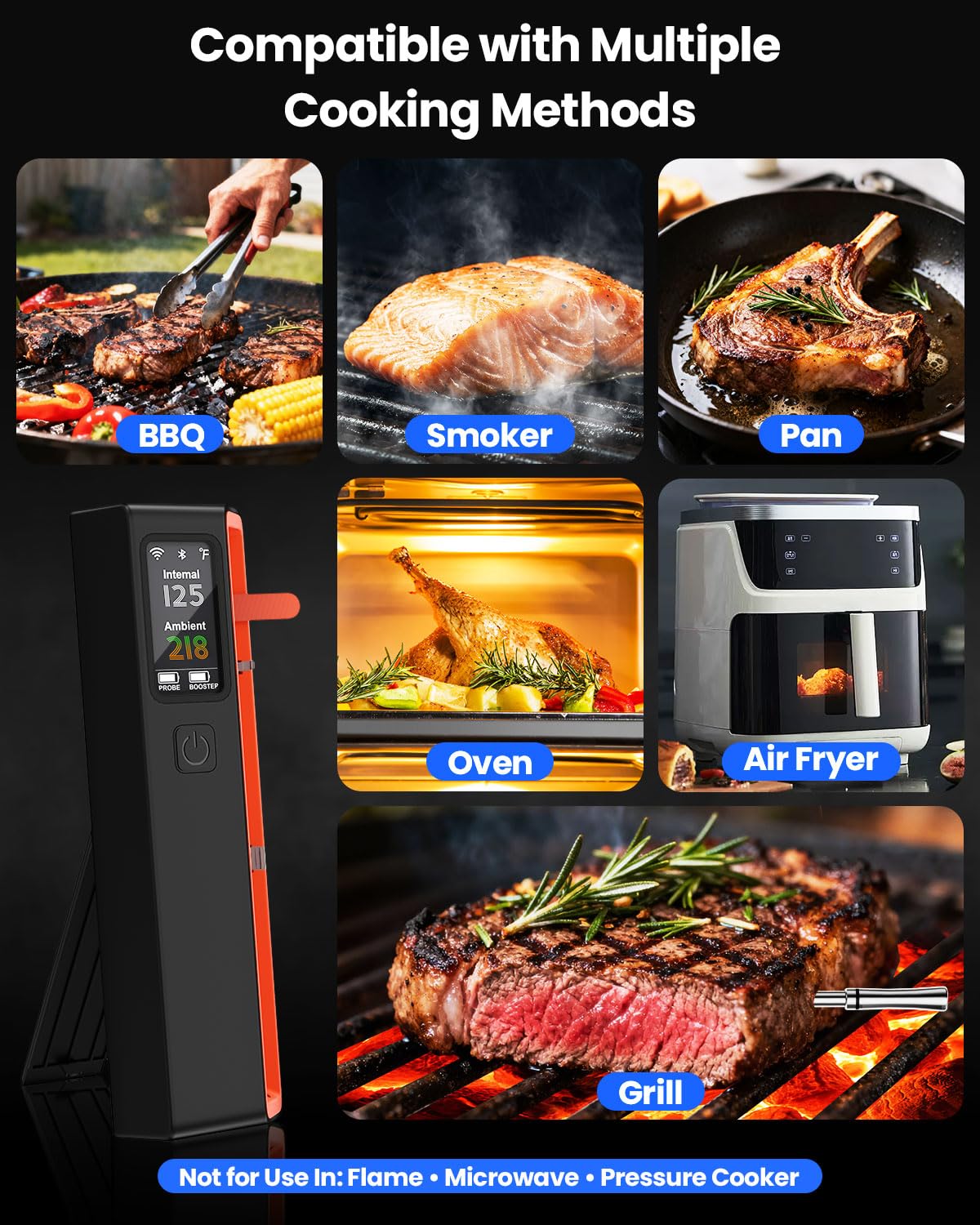 Bluetooth 5.4 range up to 426 feet enables control across a party space.
