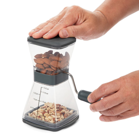 Progressive Nut Chopper with one-and-a-half-cup capacity for measured prep.