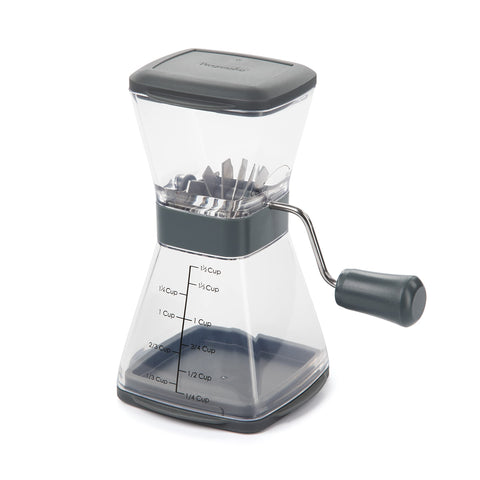 Progressive Nut Chopper top lid for easy filling and topping prep.