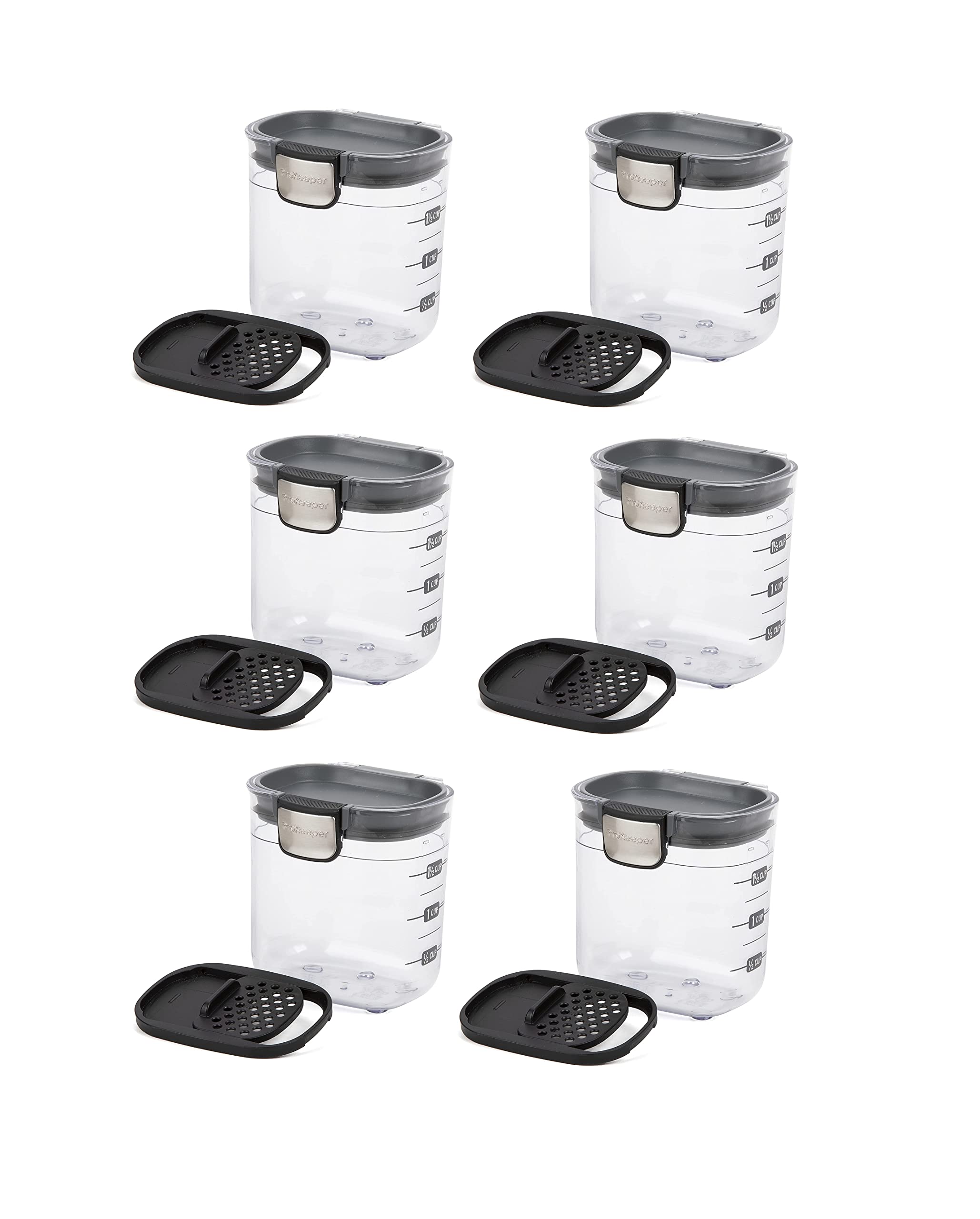 Progressive PKS-401 mini ProKeeper+ seal close-up highlighting airtight storage for spices.