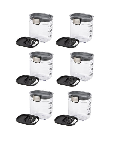 Progressive PKS-401 mini ProKeeper+ seal close-up highlighting airtight storage for spices.