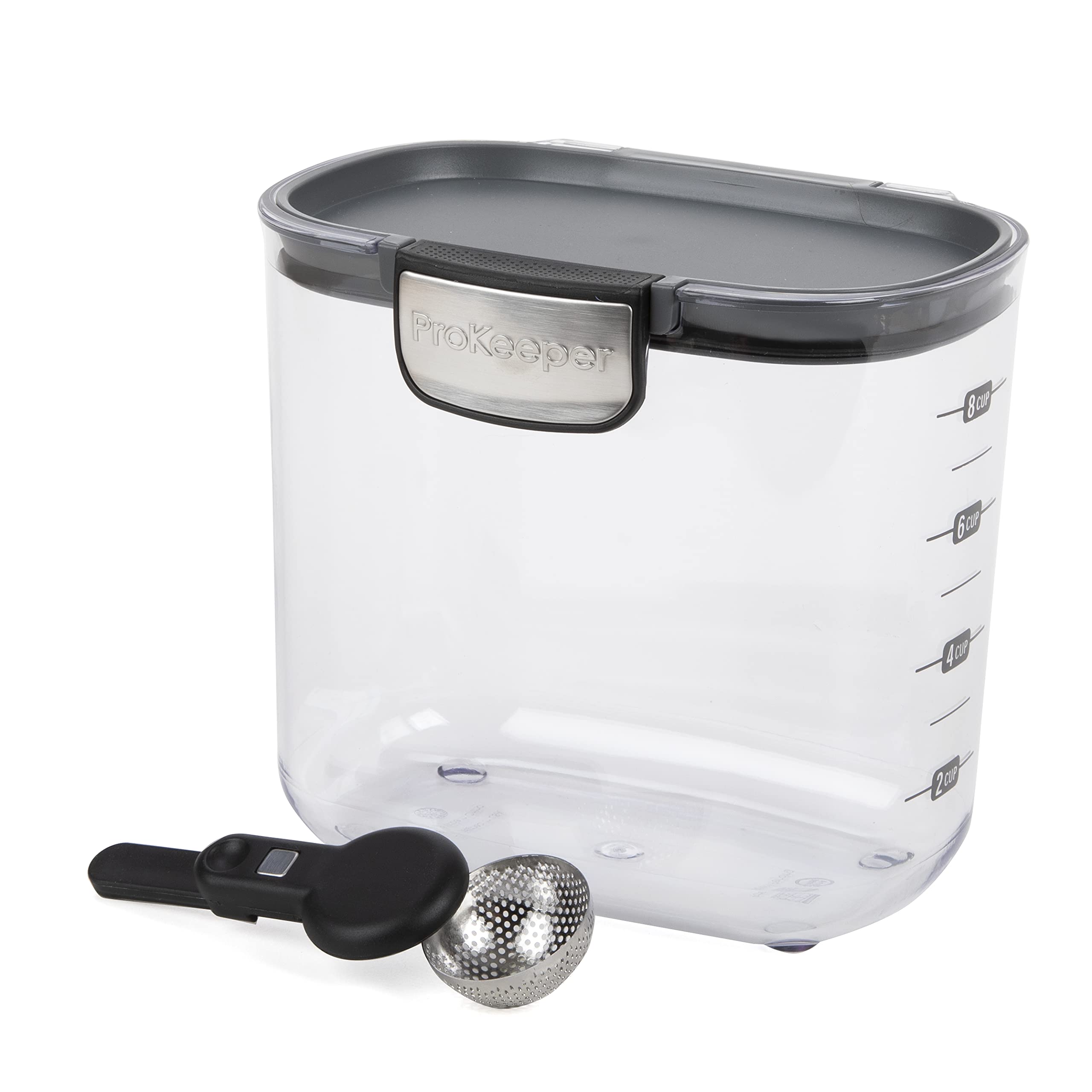 Progressive Powdered Sugar Keeper with airtight lid keeps sugar dry and free-flowing.