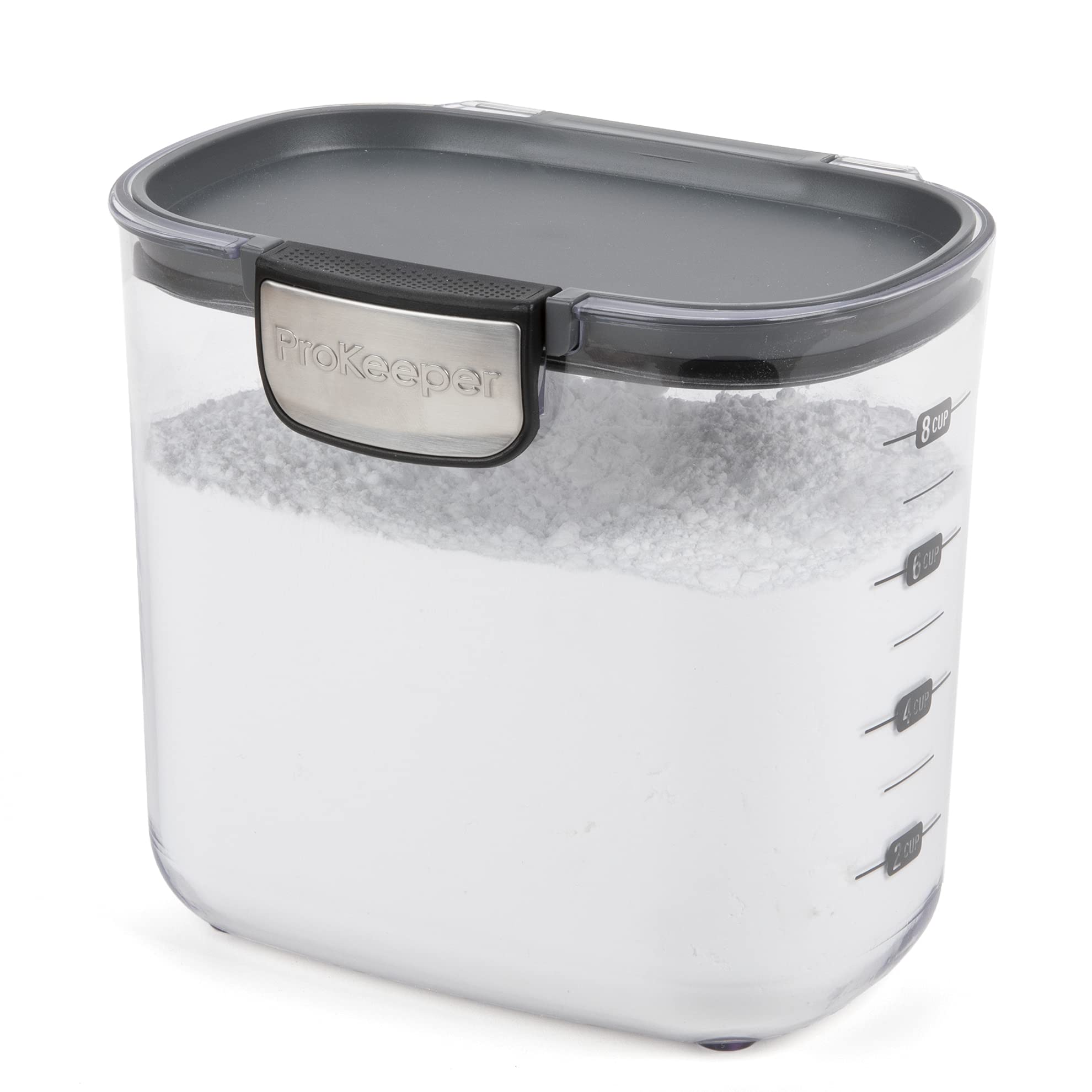 Durable Progressive body stores powdered sugar neatly for long-term use.